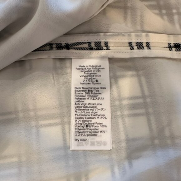 Plaid Winter White J Crew Skirt, Size 10 - Picture 3 of 5